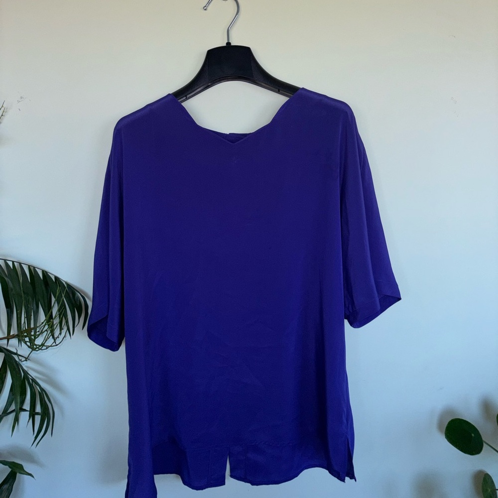 Purple Comp Silk Blouse